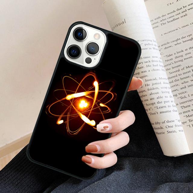 Atom Chemistry Science Phone Case Back Cover for iPhone 17 Air 16 15 14 13 11 12 Pro Max Plus Fundas Coque