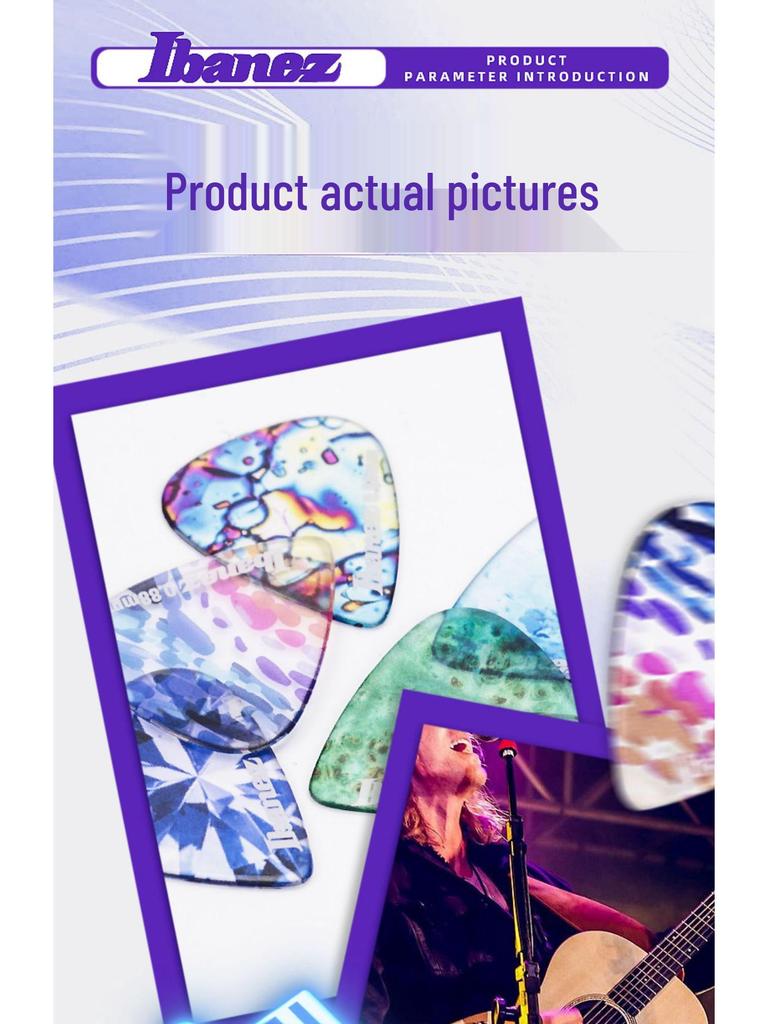 Ibanez KALEIDO Anti-Slip Electric Guitar Pick - Kaleidoscope Series Genuine Plectrum