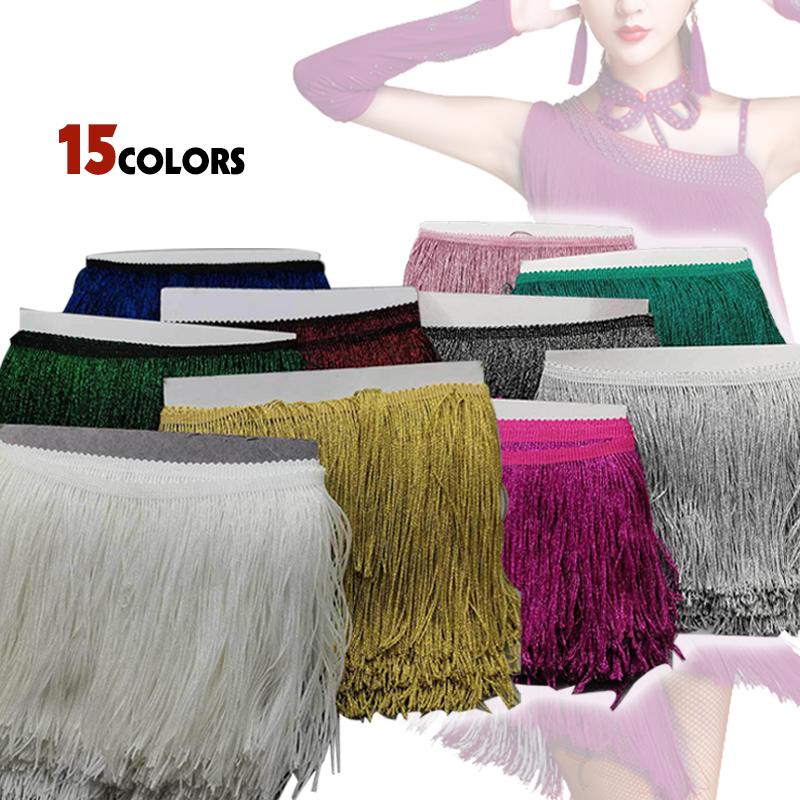 10 метров 15 см длинная бахрома кружево кисточка полиэстер кружевная отделка лента сшить латинское платье сценическая одежда занавес DIY аксессуары