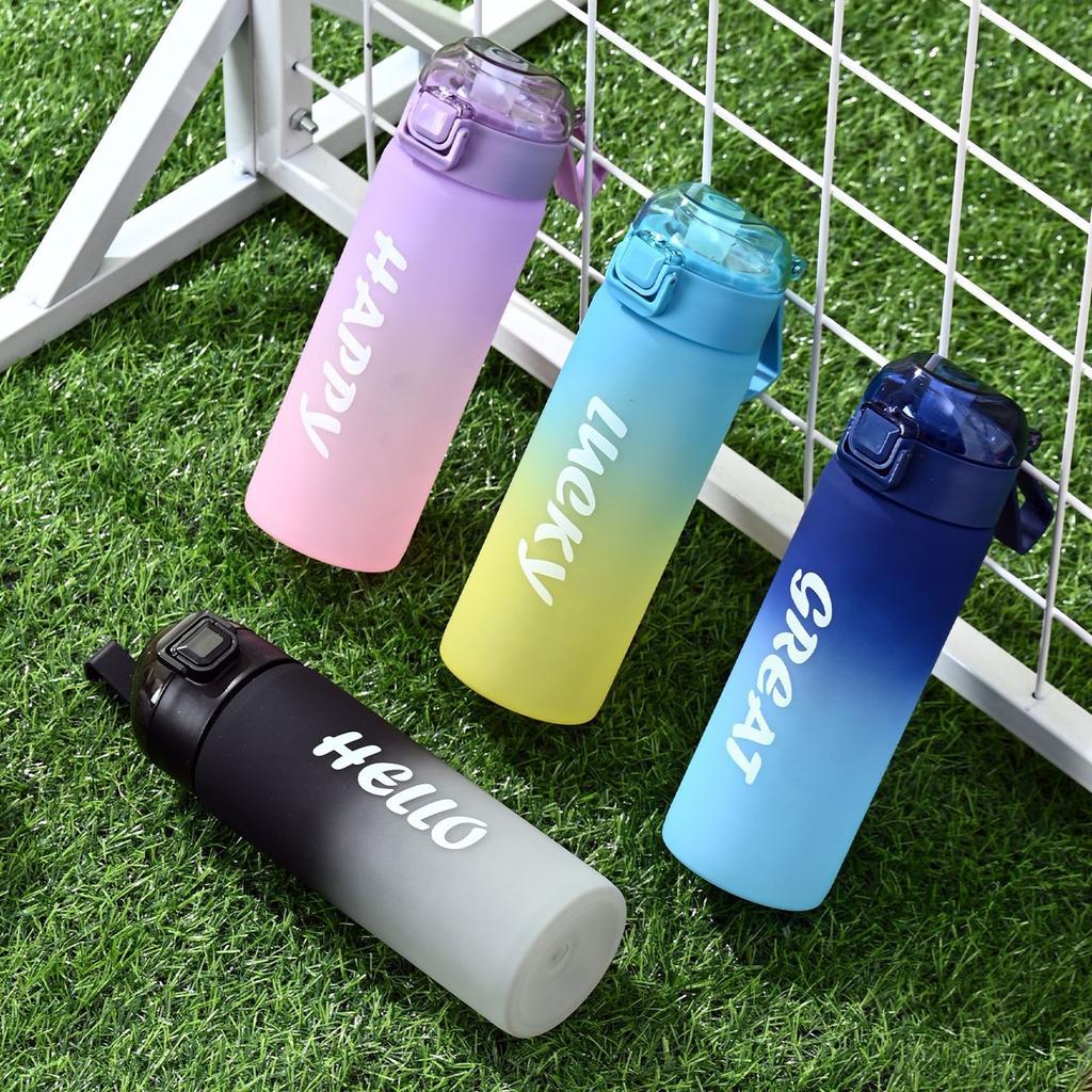 650ml Sports Water Bottle High-grade Frosted Gradient Color Water Cup Cross-border Outdoor Portable Water