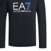 Emporio Armani EA7 Весна-Лето 2022 Свитшот с принтом буквенного логотипа, круглым вырезом, длинным рукавом, мужской, черный 6YPTC1-PJH7Z-1200