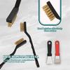 22Pcs/Set Wire Brush Ergonomic Handle Stainless Steel Bristle Brush Rust Removal Cleaning Metal Parts Cleaning Tool