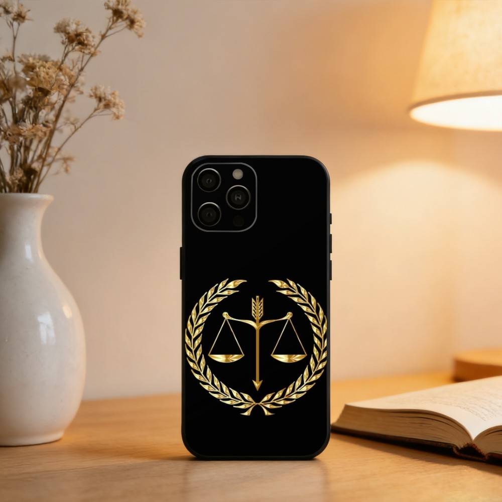 Закон Юрист Судья Правосудие Чехол для телефона для iPhone 17,16,15,14,13,12,11 Plus,Pro Max,XS,Мягкий силиконовый черный чехол