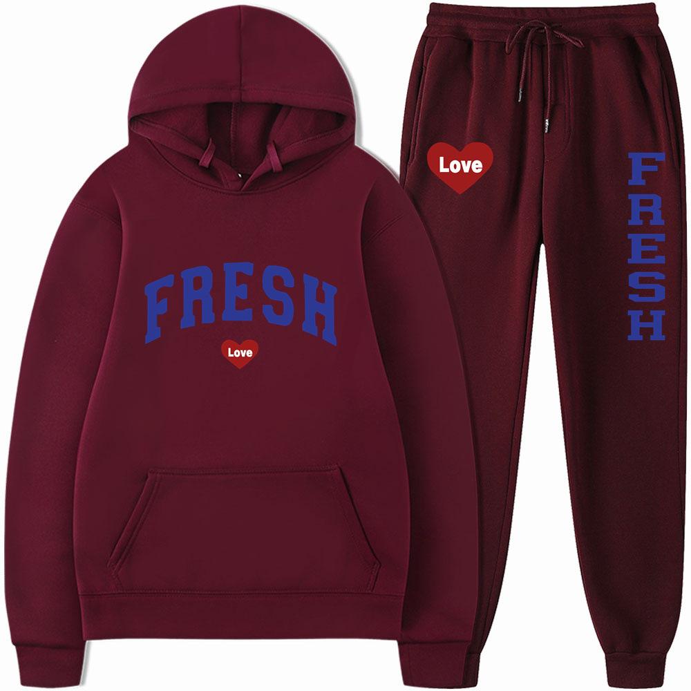 Свободный комплект из толстовки с капюшоном и колготок с принтом Cross Border на весну и осень 2023 года