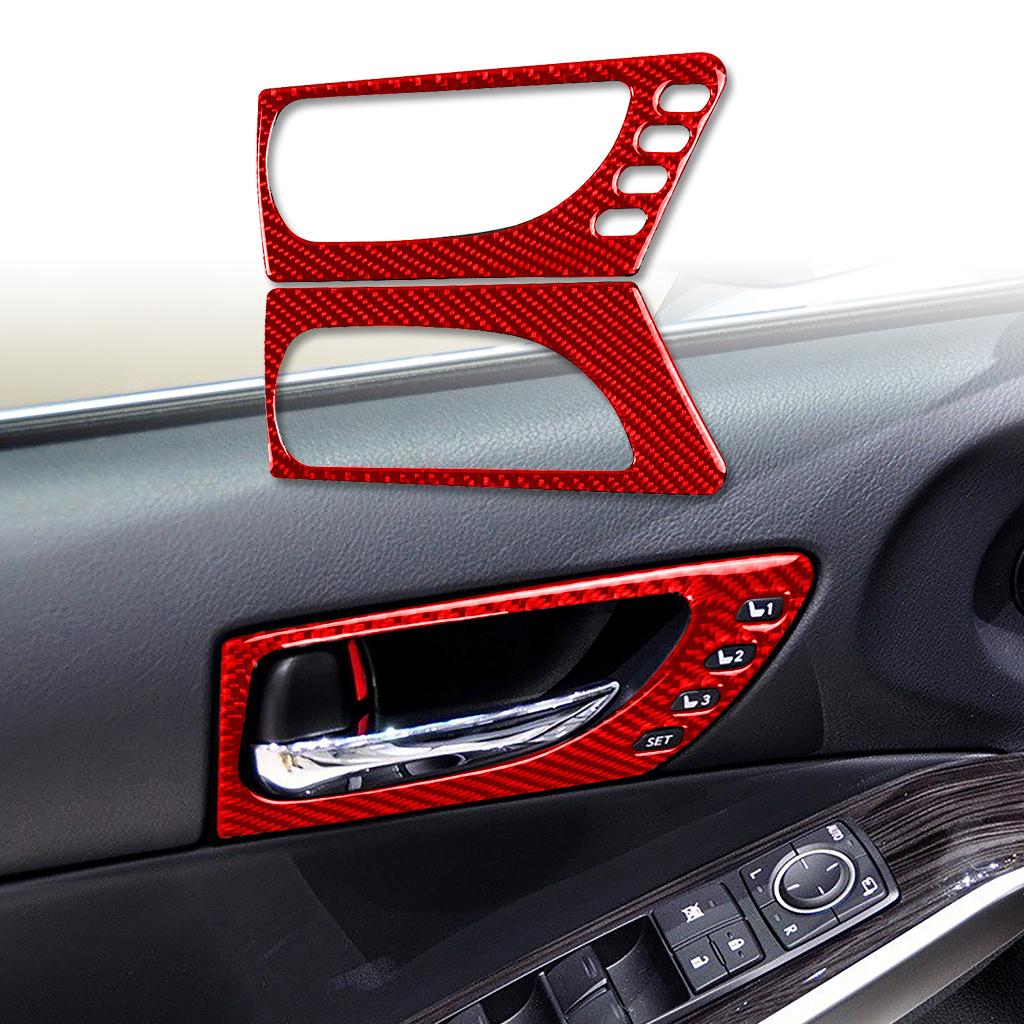 Для Lexus IS250 300 350C 2013-аксессуары, автомобильные наклейки из углеродного волокна для внутренней отделки ручки передней двери, панели
