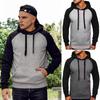 Мужское худи с рукавами реглан, повседневное худи-пуловер, спортивная толстовка с капюшоном, карманом-кенгуру и кулиской для тренажерного зала и уличной одежды