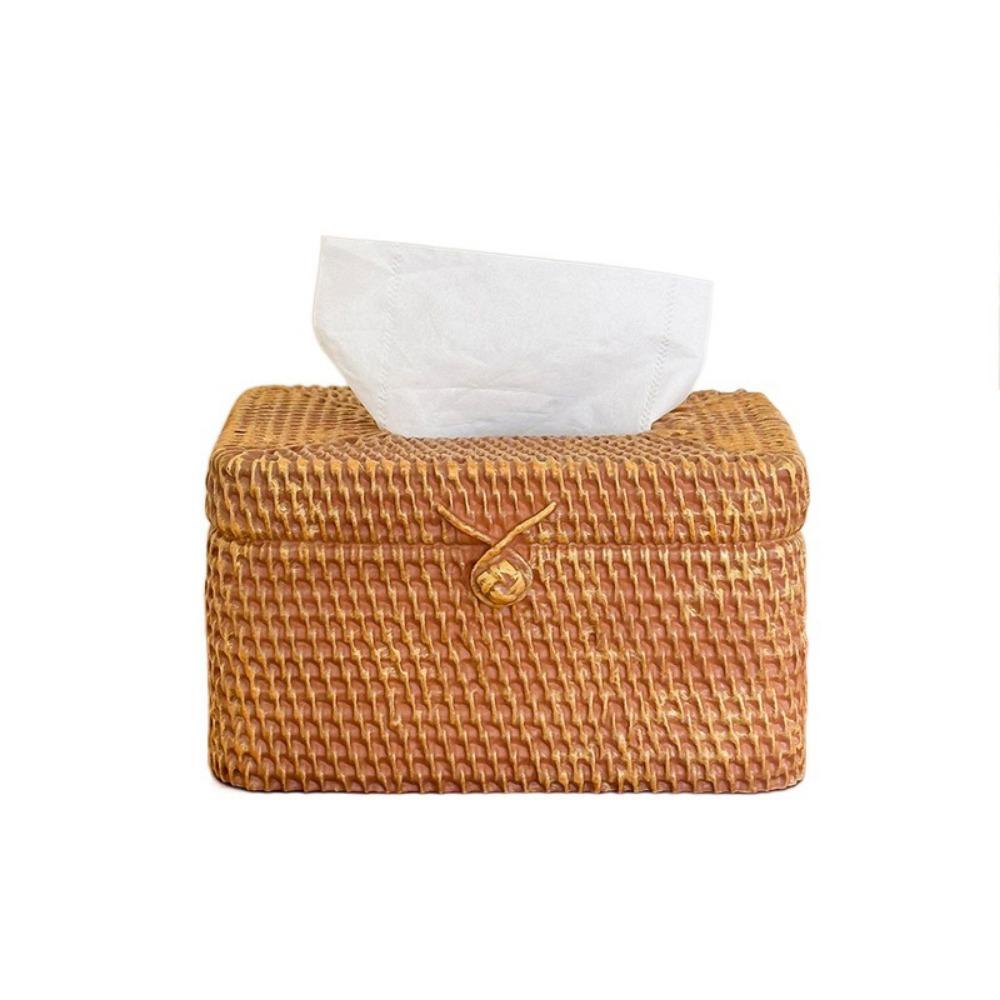 Декоративная имитация плетеной коробки для салфеток Винтажный диспенсер для туалетной бумаги Держатель для бумажных салфеток Ванная комната