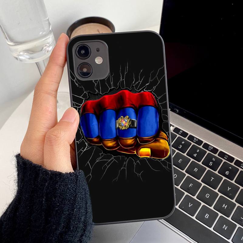 Чехол для телефона с армянским флагом Армении для iPhone 13 8 7 6S Plus X 5S SE 2020 XR 11 12 mini pro XS MAX