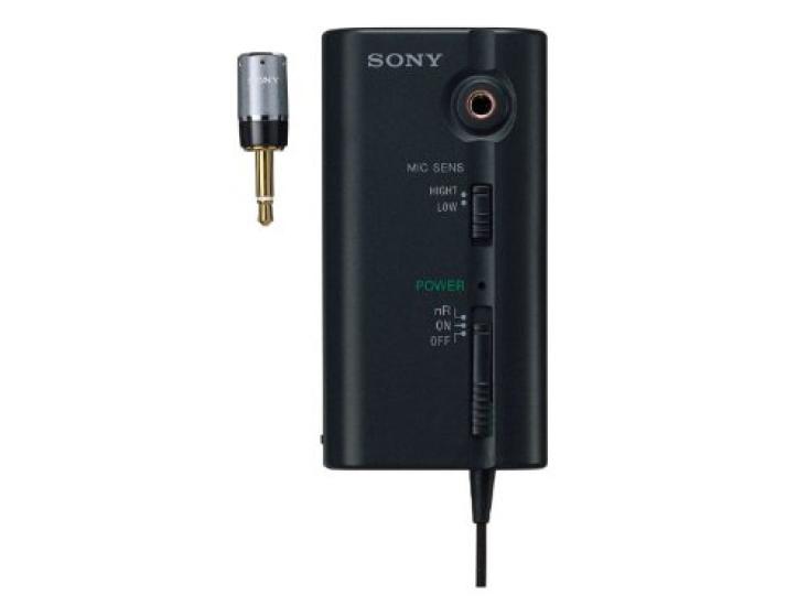 Sony ECM-CR120 Noise Reducing Business Microphone, Omnidirectional, Clip & Control Box, AA Battery