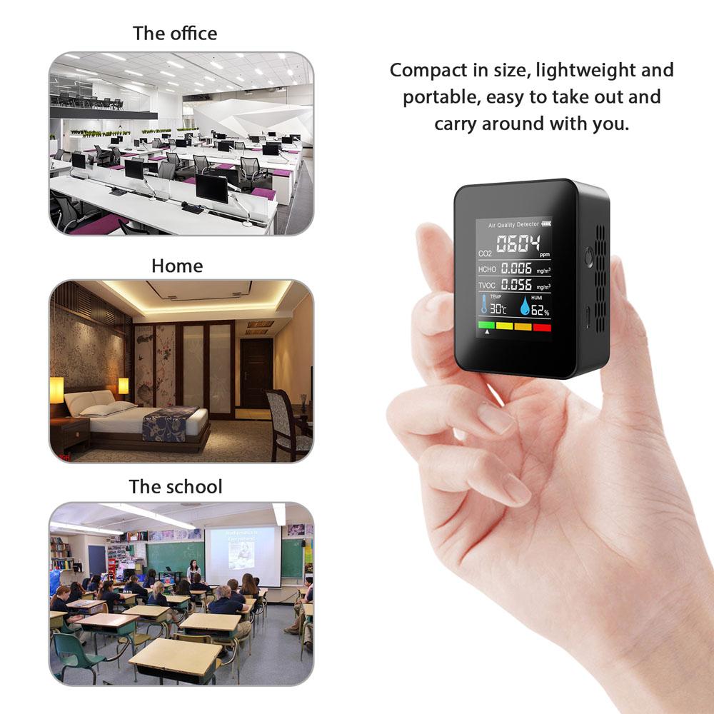 Датчик CO2 Измеритель CO2 Цифровой детектор воздуха Интеллектуальный анализатор качества воздуха Монитор загрязнения воздуха Medidor CO2 сжиженный газ