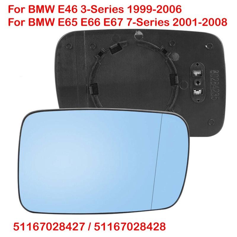 For BMW E46 3-Series 1999-2006 E65 E66 E67 7-Series 2001-2008 Left Right Rear View Lens Split Mirror Heated Glass Rearview Lens
