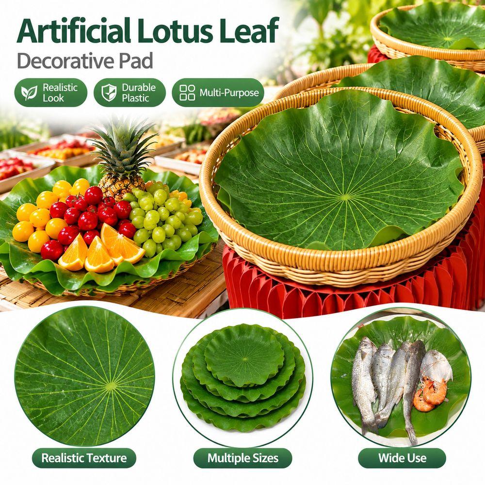 5Pcs Reusable Artificial Lotus Leaves