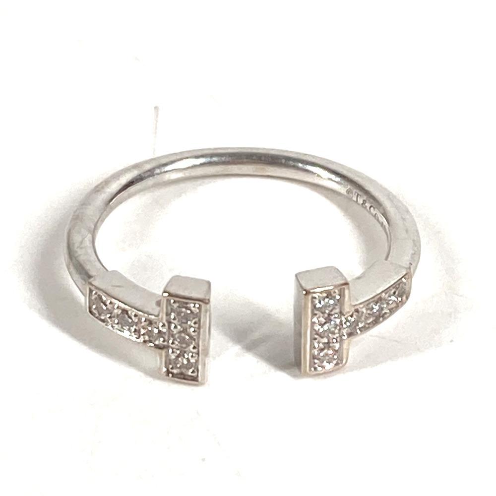 TIFFANY&Co. T-wire diamond logo diamond 750 Gold K18 18K Ring Au750 Silver
