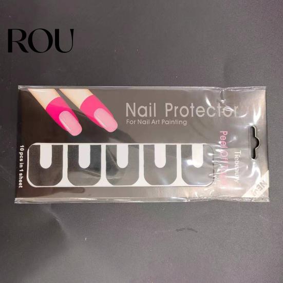 Nail Peel Off Tape U-shape Spill Proof Manicure Protector Accessories Disposable Polish for Women U-Shape