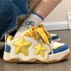 Women Platform Sneakers Star Design Sports Shoes Lace Up Comfortable Shoes Casual Outdoor Running Tennis Sneakers Female