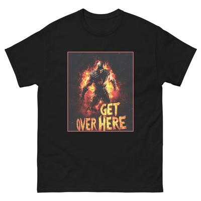 Футболка Скорпиона из Mortal Kombat, GET OVER HERE, Геймерские футболки, Персонажи видеоигр