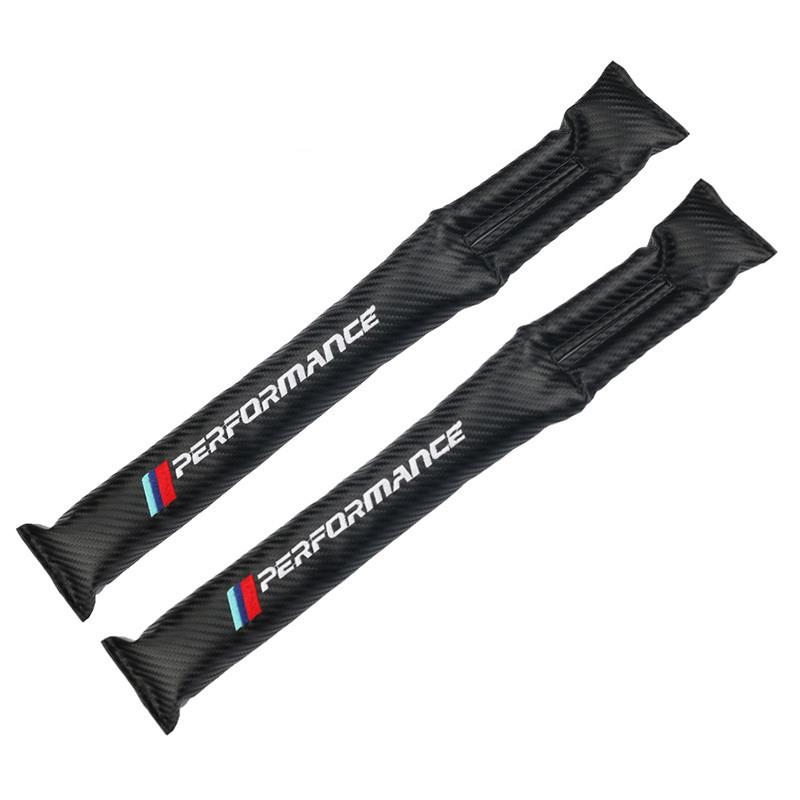 TLOO9 2pcs Carbon Fiber Car Interior Seat Gap Plug Filler Pad For BMW M X1 X3 X5 X6 X7 1 3 4 5 6 7 Series E36 E39 E46 E60 E90 F20 F40