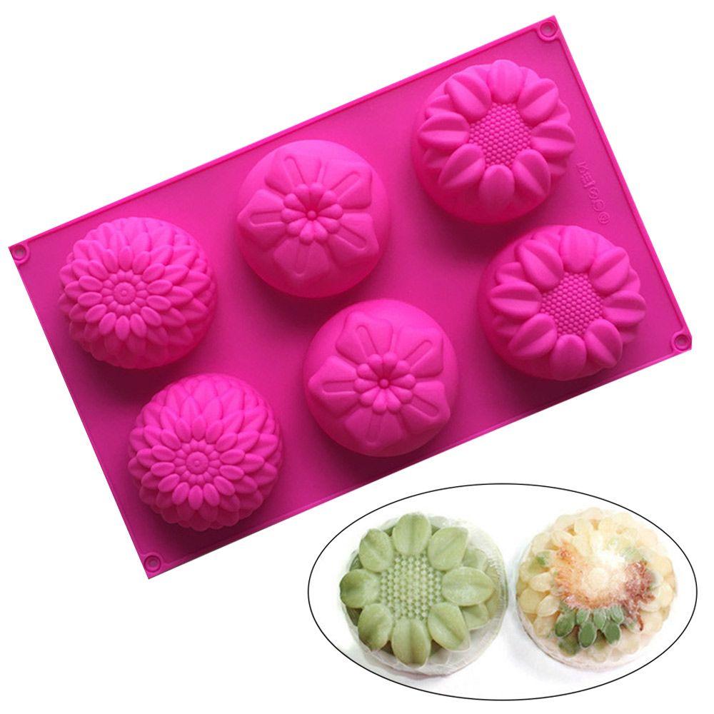Handmade 6 Cavities DIY Craft Cake Mould Soaps Supplies Pudding Candy Mold Silicone Soap Mold
