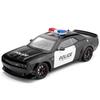 1/24 Полицейский Dodge Challenger SRT Hellcat Американская военная машина из сплава металла, литая модель автомобиля, звук, свет, коллекционные предметы для хобби