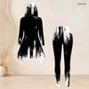 Women Plus Size Abstract Printed Hooded Long Sleeve High Low Top And Fitted Pants Two Piece Set