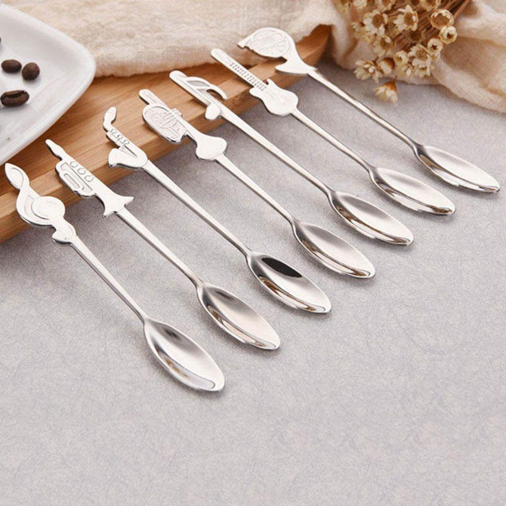 Long Handle Creative Drinking Tools Dining Kitchen Gadget Tableware Teaspoon Coffee Spoon Flatware