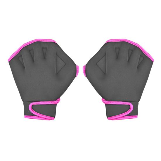 1 Pair Swimming Gloves Adjustable Men Women Aquatic Swim Training Glove Webbed Fitness Water Resistance Training Hand Fins Paddles Swimming Gear