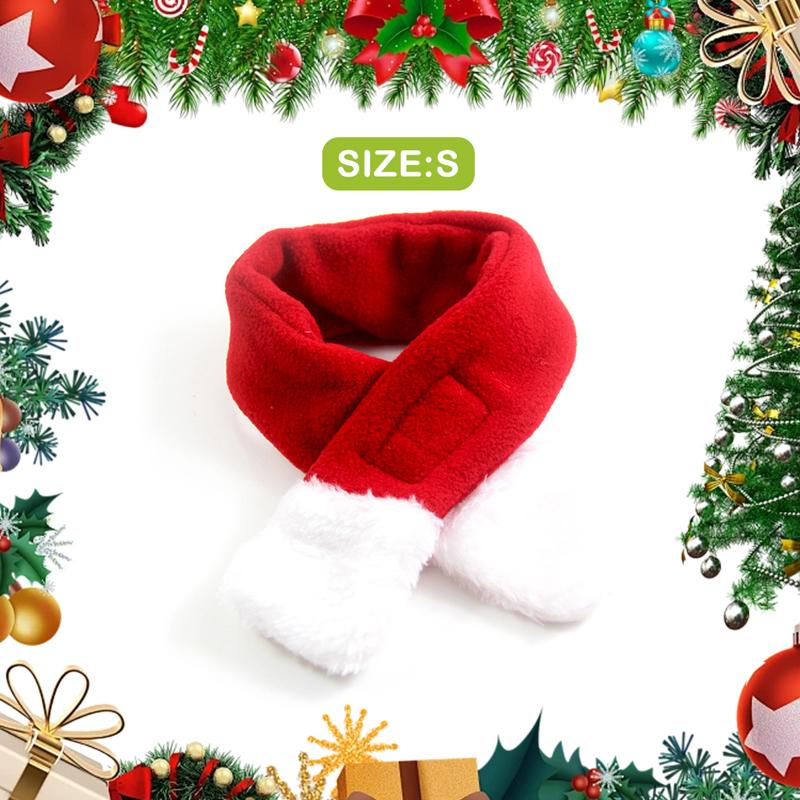 Cat Dog Christmas Costume Santa Hat With Scarf &Small Dogs - Funny Santa Hat And Scarf Outfit For Holiday Photos