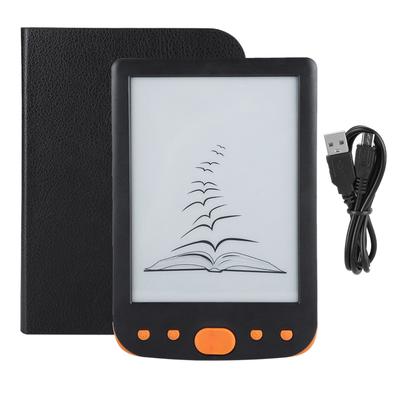 BK‑6025L Портативная 6-дюймовая 8G электронная книга с поддержкой карт TF, подсветка экрана оранжевая