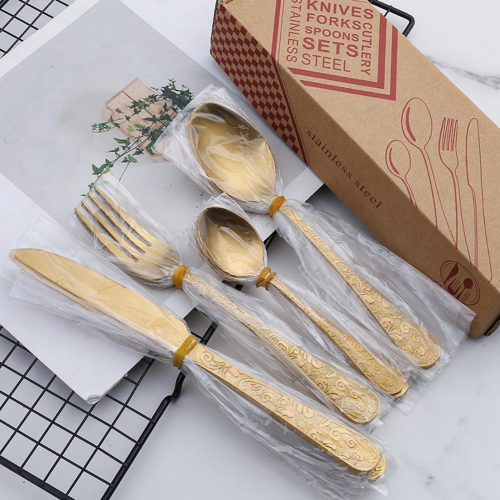 HANYANG Посуда из нержавеющей стали. Товары для семейного отеля. Набор ножей, вилок и ложек для стейка. Посуда в западном стиле.