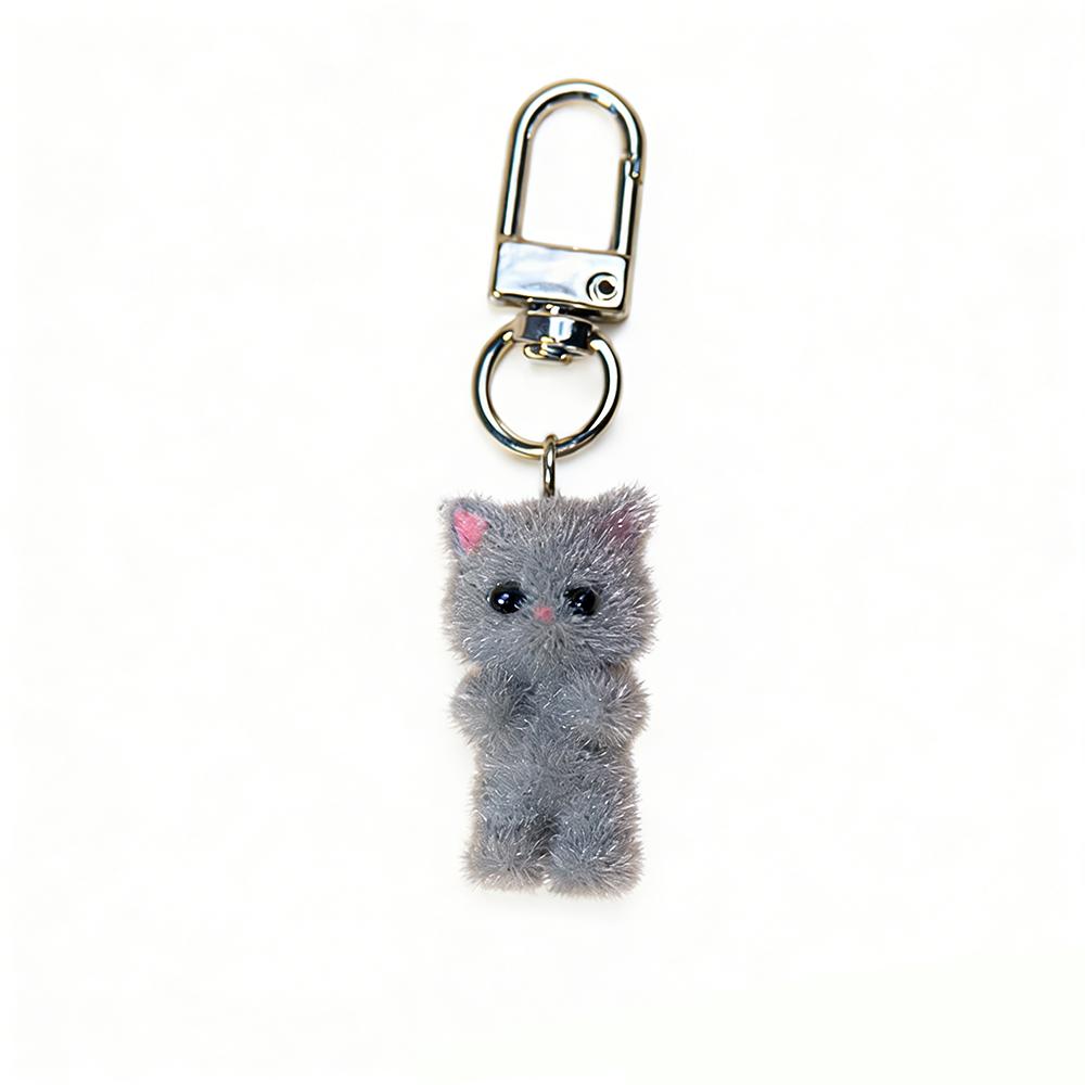 Ornaments Cat Keychain Creative Car Key Ring Fashion Plush Cat Pendant Key Decor