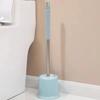 Rubber Toilet Bowl Brush with Holder Round Head Cleaning Brush Closestool Brush  Household