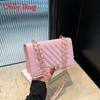 Street Style Small Square Pu Shoulder Bag With Lock Closure For Daily Use