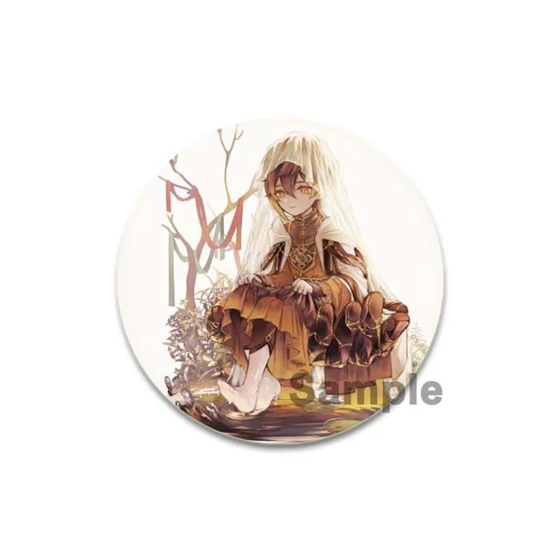 32/44/58mm Anime Genshin Impact Badge Zhongli Cartoon Brooches On Backpack Clothes Handmade Round Enamel Pins for Jewelry Gift Accessories
