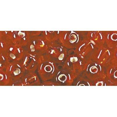 RAYHER Rocailles - 4 mm - Avec garniture d'argent - Rouge - Boîte de 17 g