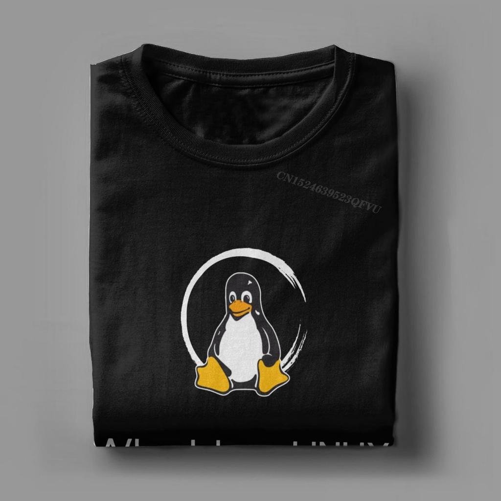 Мужская футболка Tux Linux Penguin, одежда из хлопка премиум-класса, футболки Harajuku Manga, эстетичные футболки Camisas