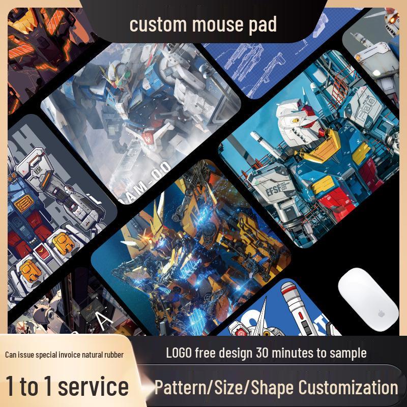 Gundam Anime Mouse Pad: Small Desk Mat with Precision-Locked Edges
