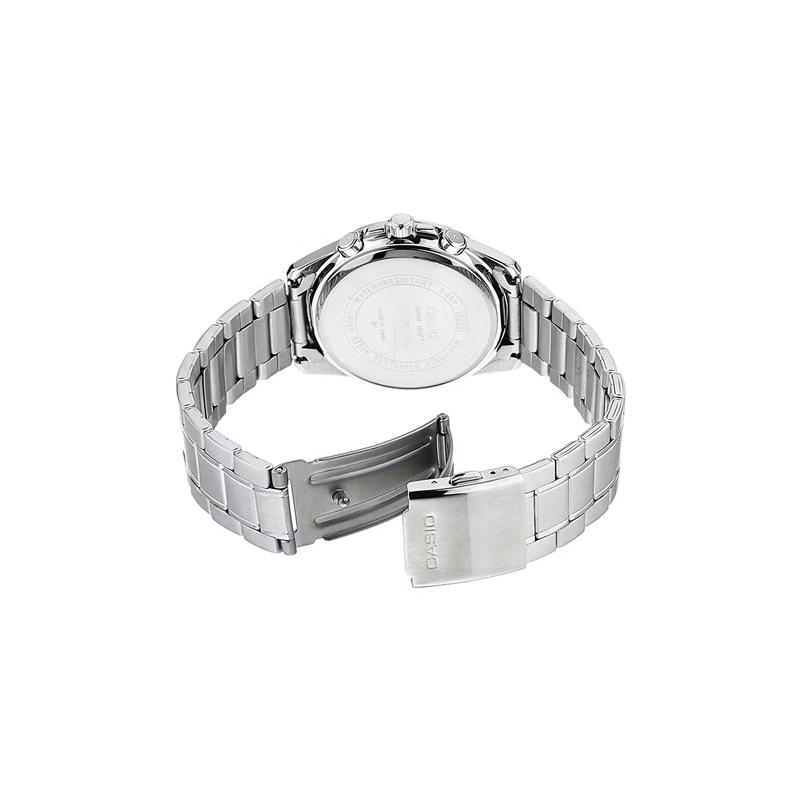Casio Серия STANDARD простой стальной ремешок белый циферблат водонепроницаемый кварцевый механизм стальной ремешок японские и корейские часы мужские MTP-1215A-7A
