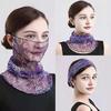 Women Floral Chiffon Ring Scarf Neck Guard False Collar Elastic Bib Wraps Travel Scarf Versatile Accessory