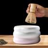 Japanese Traditional Ceramic Matcha Bowl with Pour Spout Porcelain Tea Bowl for Dining Room Living Room Chinese Tea Ceremony