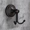 Robe Hooks Modern Style Copper Black Bathroom Hangings Black Towel Rack Clothes Hook Home Decoration Bathroom Hardware WF-92501R