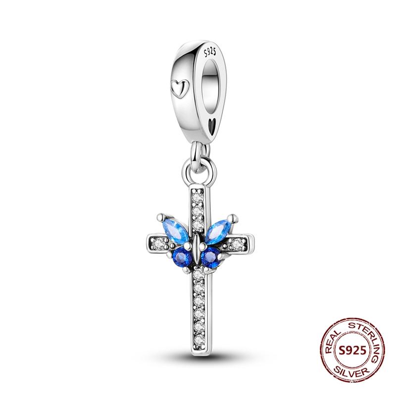 Dragonfly Charm 925 Silver Original Bee Safety Chain Sparkle Zircon Clip Charms Fit Bracelet DIY Jewelry For Women Wedding Gift