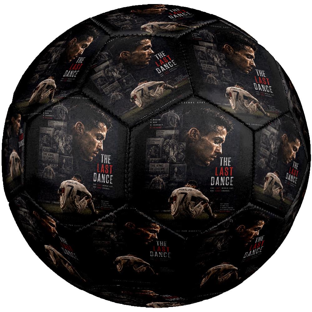 Ronaldo's Legacy Soccer Size 5 Football Machine-Stitched Indoor/Outdoor Universal Football Soccer Accessory Perfect Gift for Friends & Family