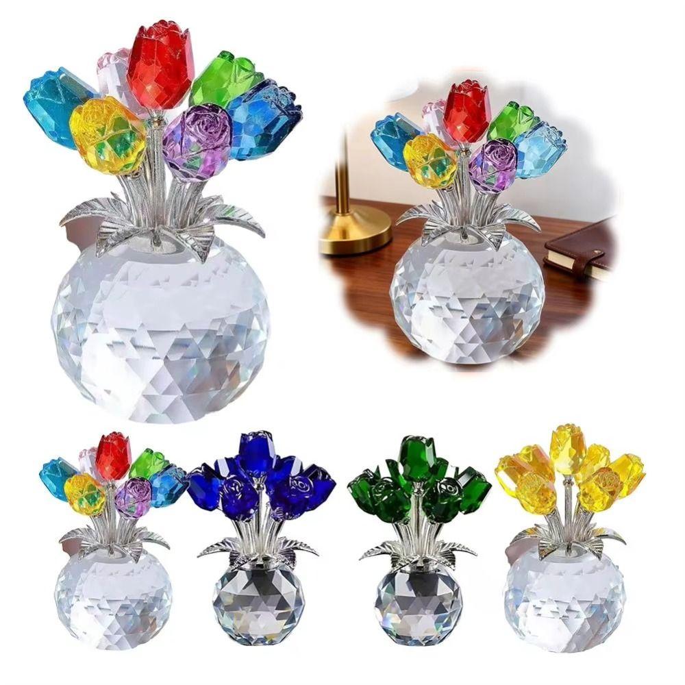 Eternal Bloom Colorful Flowers Figurine Simulated Flowers Eternal Rose Decoration Mother's Day