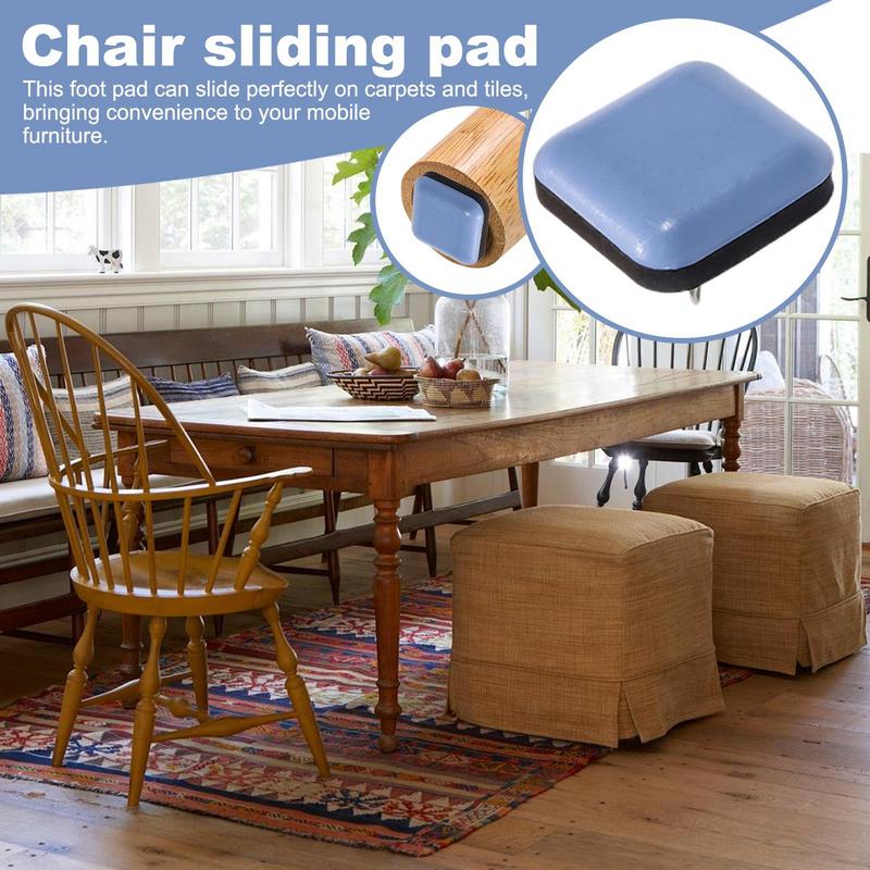Chair Leg Pads Nail Mounted Furniture Foot Pad Multi-Purpose Furniture Protection Tool For Chairs Benches Chests Tables Sofas