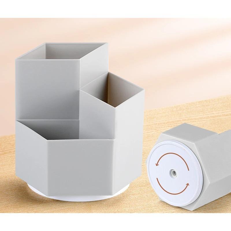 Вращающийся на 360° креативный многоугольный держатель для ручек, школьные канцелярские принадлежности, органайзер для канцелярских принадлежностей для студентов, многофункциональный держатель для ручек