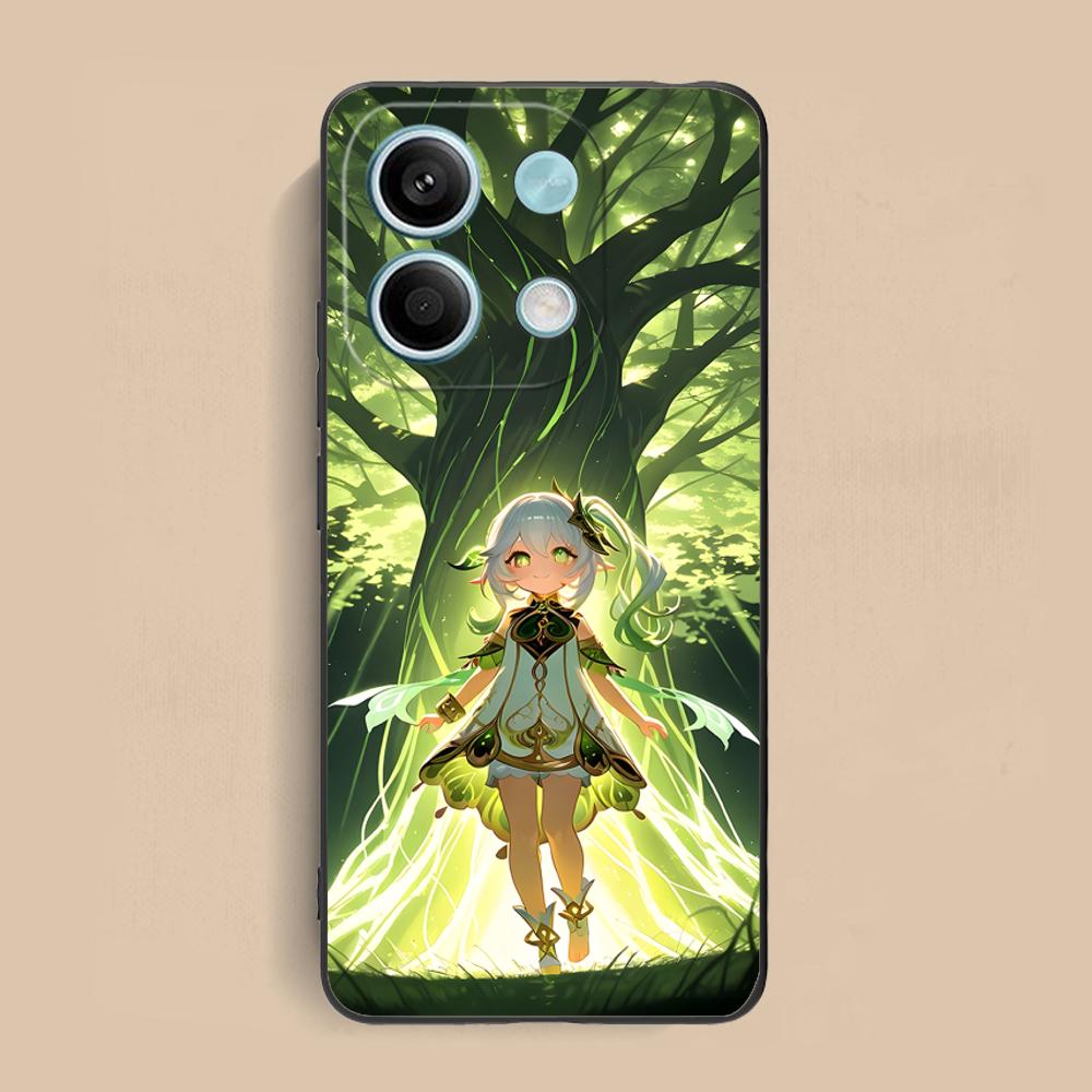 Игровой чехол GI Nahida Матовый ТПУ для мобильного телефона Xiaomi Redmi Note 14 13 12 11 S Pro Plus 4G 5G Цветная печать