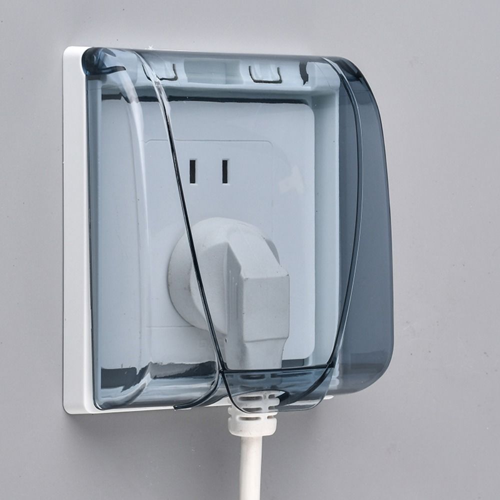 Самоклеящаяся защитная крышка переключателя, пластиковая крышка электрической вилки, защита от брызг, настенная коробка