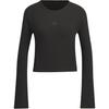 Logo Solid Color Pullover Round Neck Long Sleeve T-Shirt SS24 Women Tops Black JJ3597