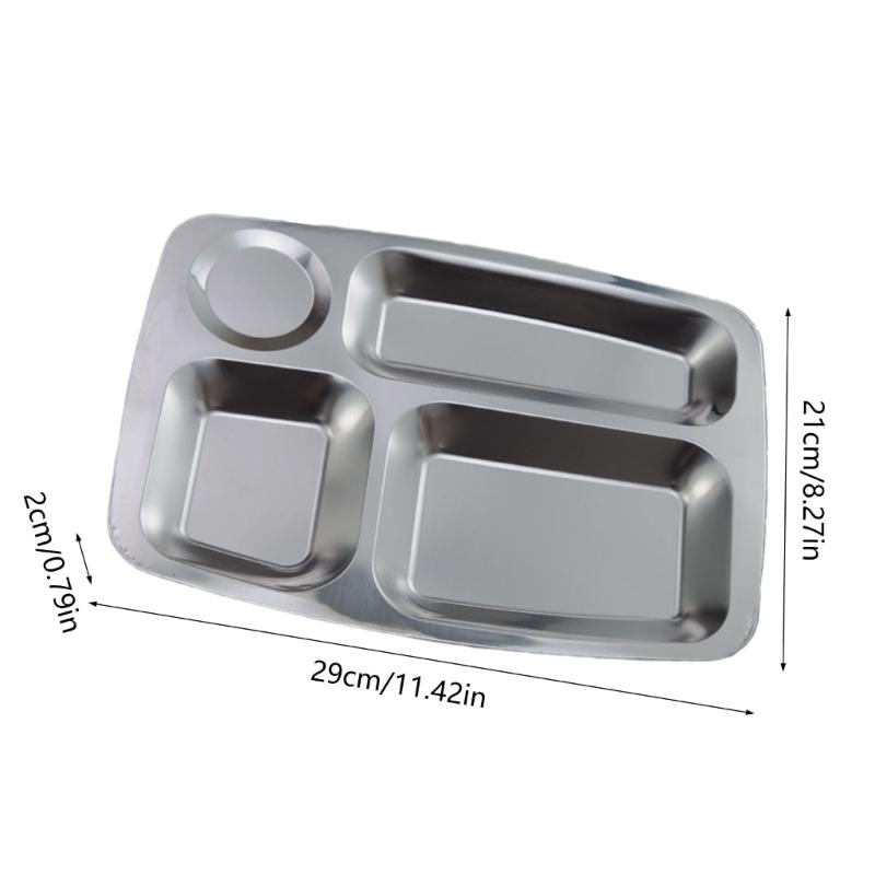 Прямоугольная тарелка с отделениями, поднос для ужина, обеденная тарелка, подходит для еды и закусок