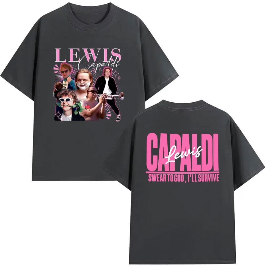 2026 SpringSummer Fashion Singer Lewis CCapaldi World Tour Unisexs Gothic Super Cotton Tshrit Comfort Tide Shortsleeved Shirt
